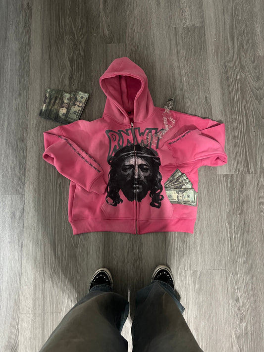 OPENRUNWAY "JESUS IS WITH ME" ZIP UP